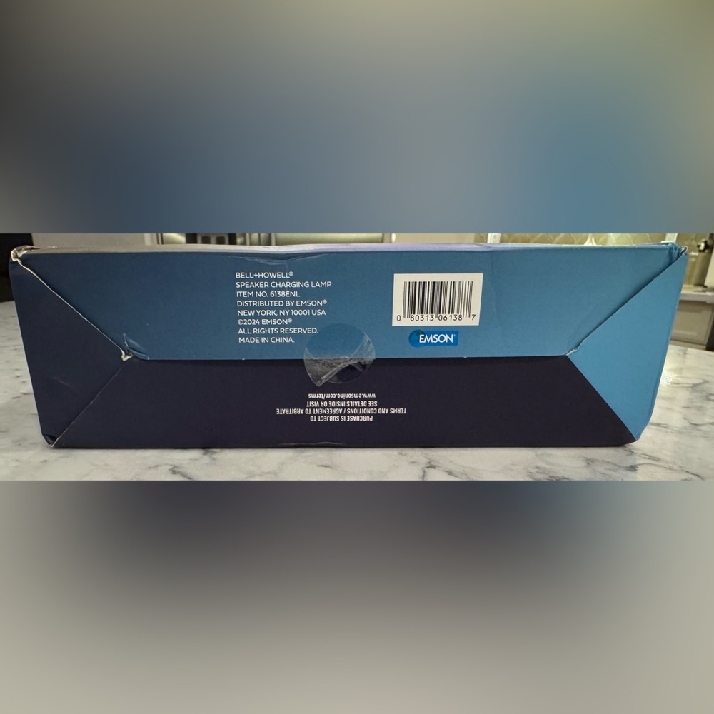 Bell + Howell Bluetooth Speaker Table Lamp Wireless Phone Charger Stand Alarm - Picture 4 of 8